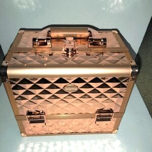 Joligrace (Rose Gold) Expandable Makeup Top Handle Case (Like New Condition)